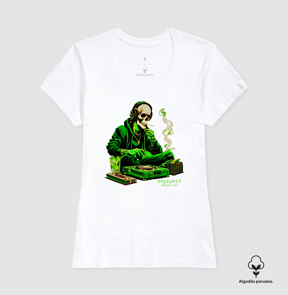 Skull Halloweed Algodão Peruano