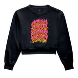 Fire Pink Moletom Cropped Premium