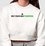 Terapêutico Moletom Cropped Premium