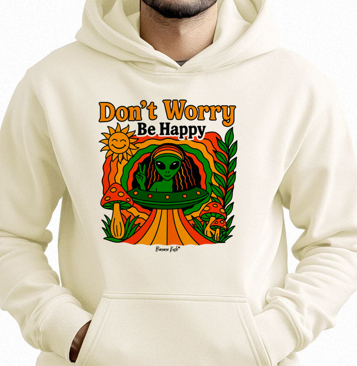 Don't Worry Be HAPPY Moletom Premium com Capuz