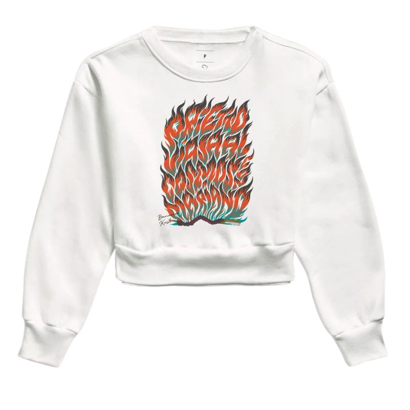 Fire Moletom Cropped Premium