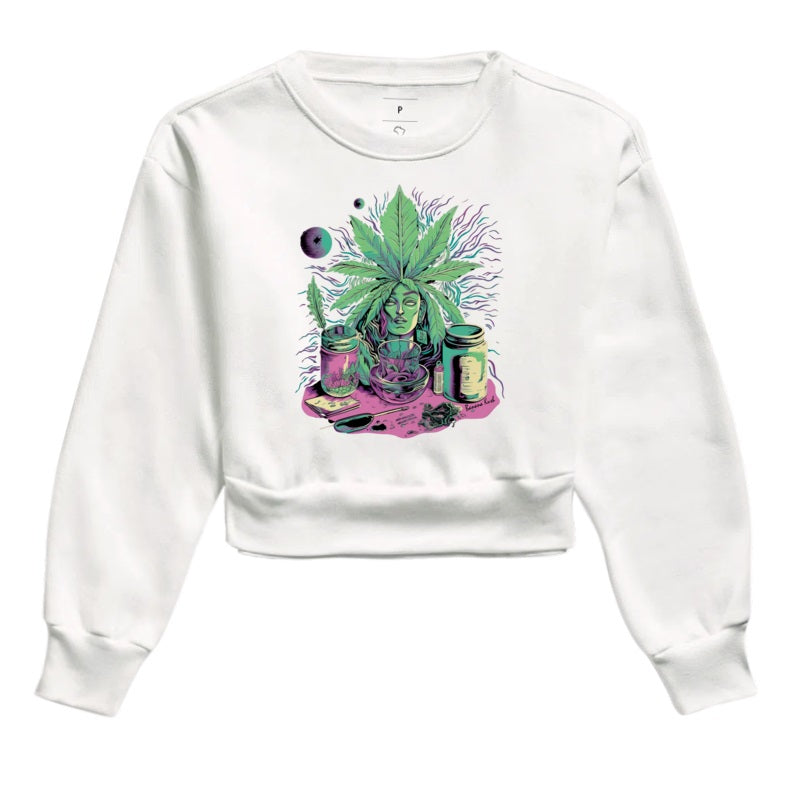 Alquimia Cannabica Moletom Cropped Premium