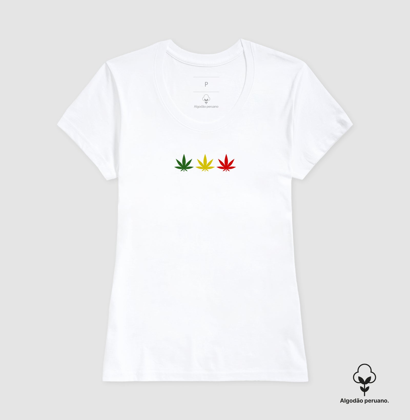 3 Folhas Reggae Algodão Peruano
