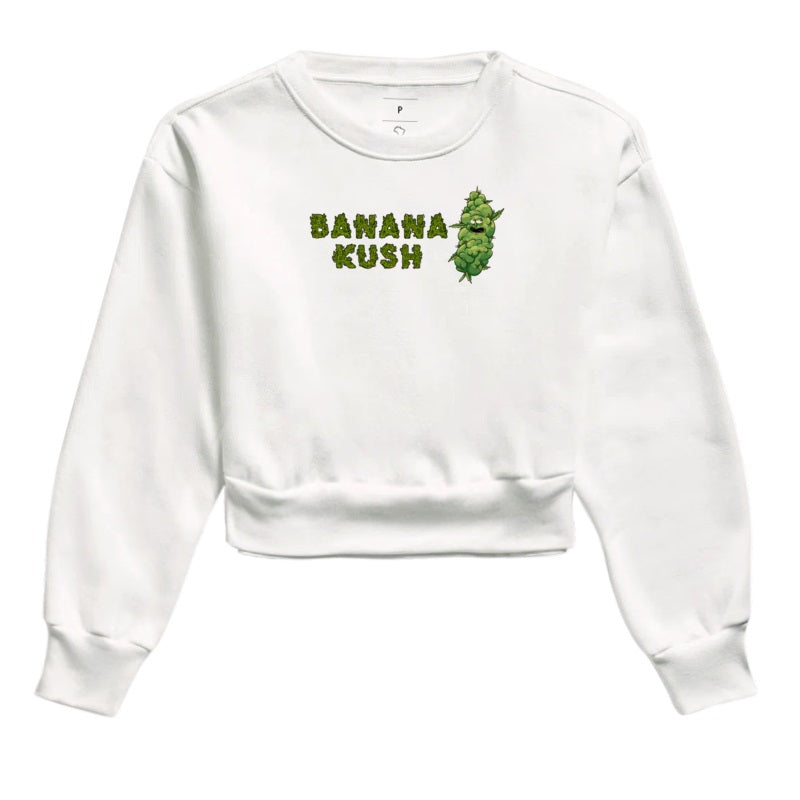 Banana Kush Stoned Moletom Cropped Premium
