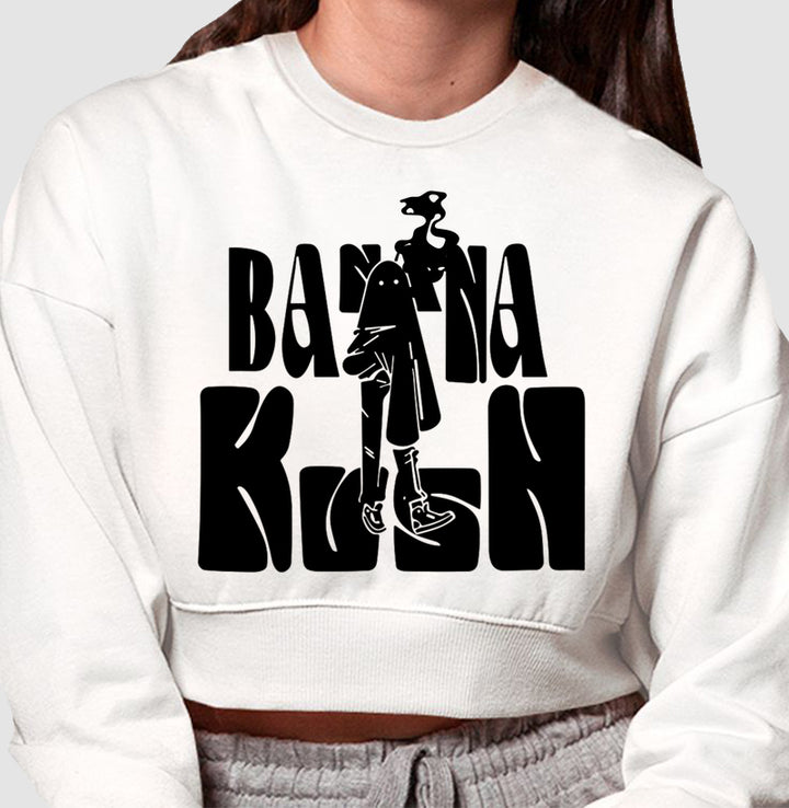Banana Kush Moletom Cropped Premium