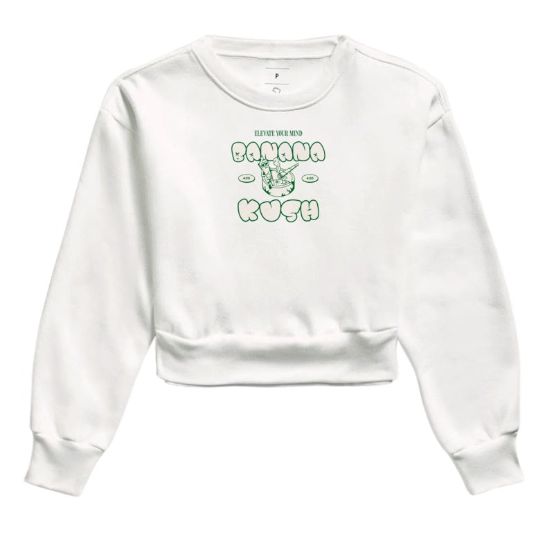 Elevate your Mind Moletom Cropped Premium