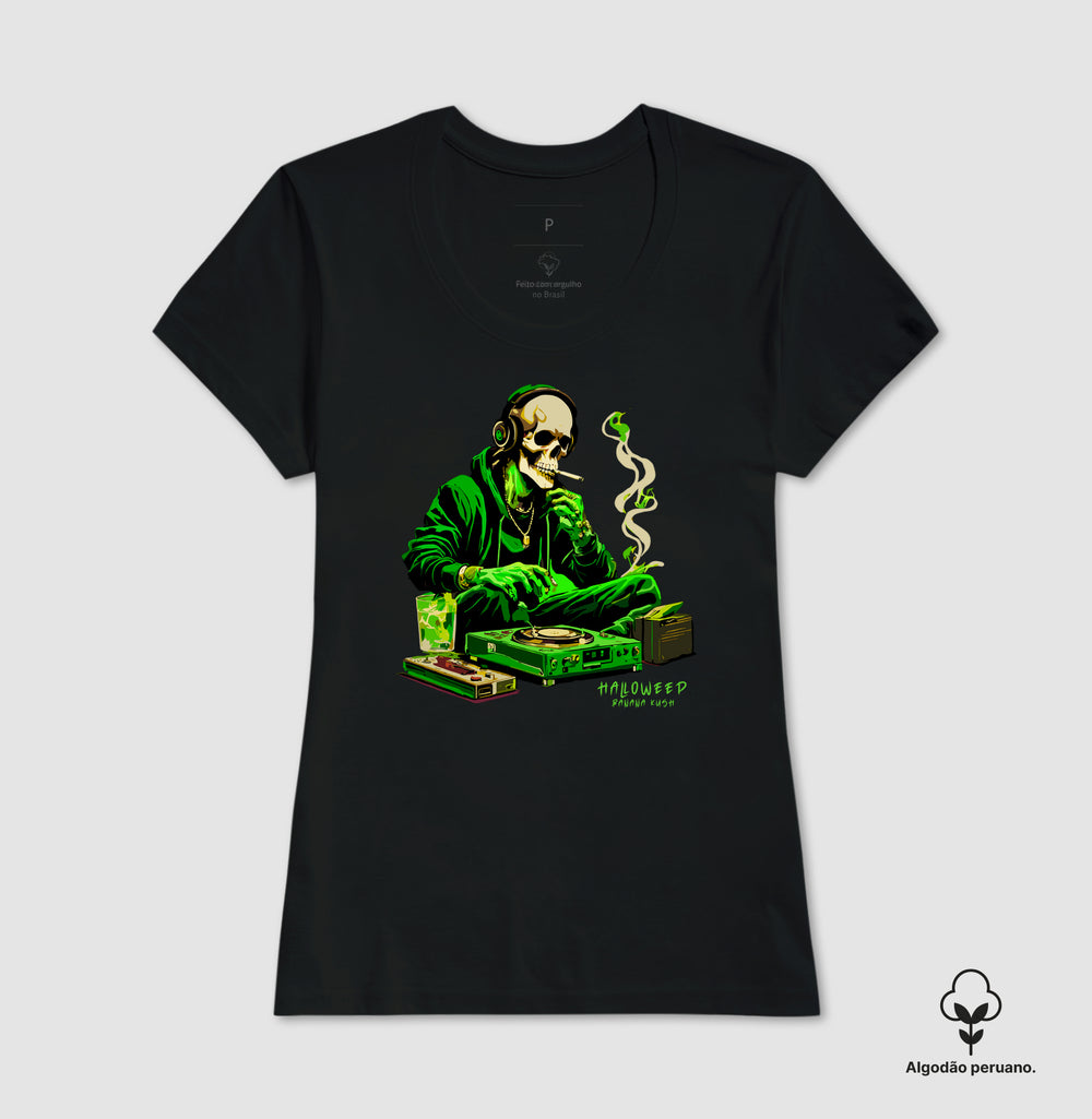 Skull Halloweed Algodão Peruano