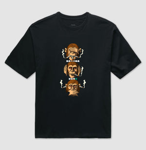 Os Três Macacos Chapados Oversized