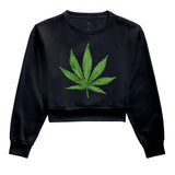 Folha Grande Moletom Cropped Premium