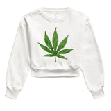Folha Grande Moletom Cropped Premium