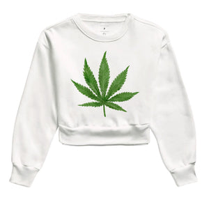 Folha Grande Moletom Cropped Premium