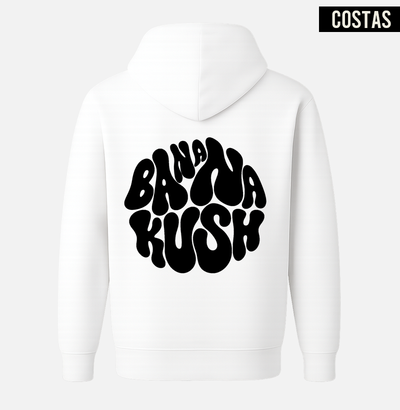 Banana Kush Psicodélico Moletom com Capuz Costas