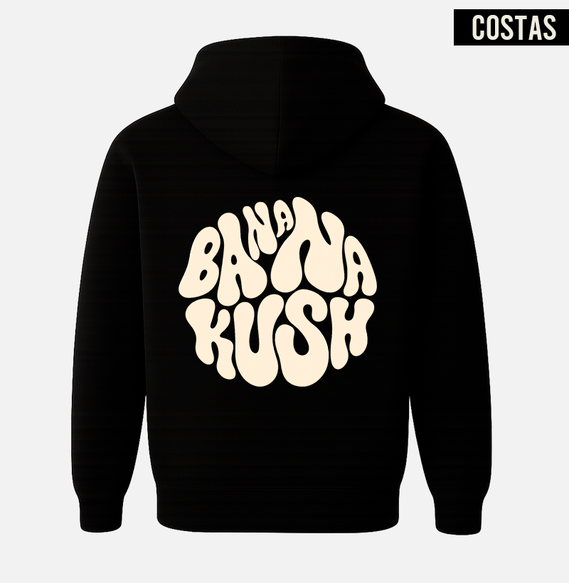 Banana Kush Psicodélico Moletom com Capuz Costas