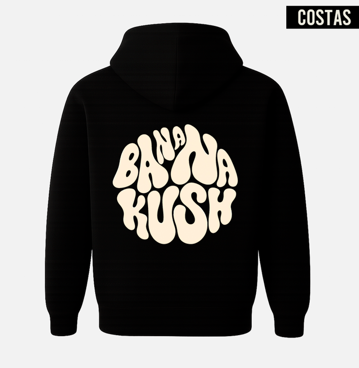 Banana Kush Psicodélico Moletom com Capuz Costas