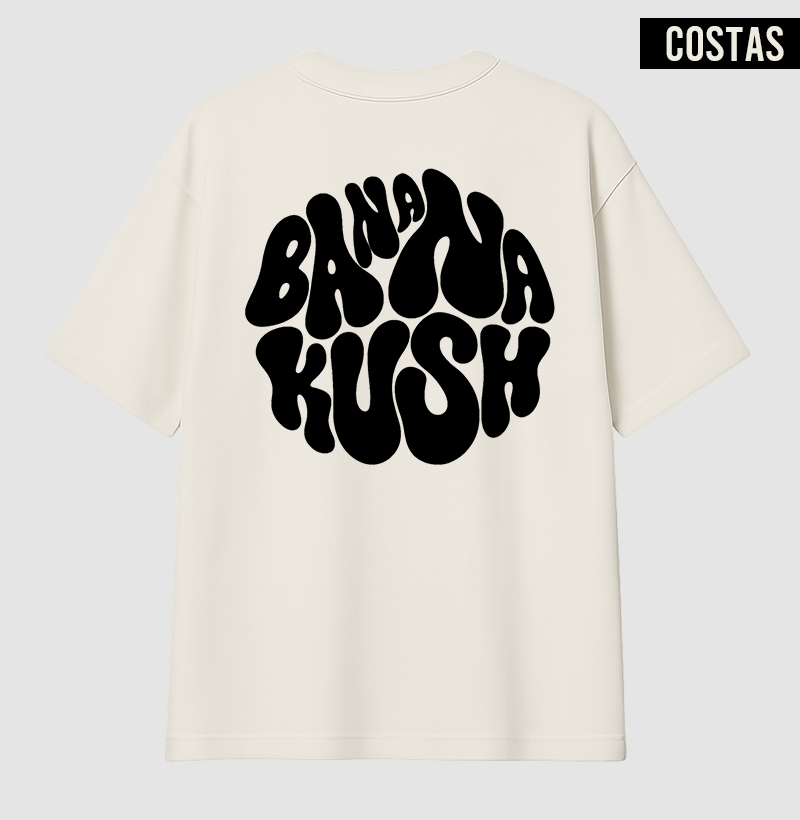 Banana Kush Psicodélico Oversized Costas
