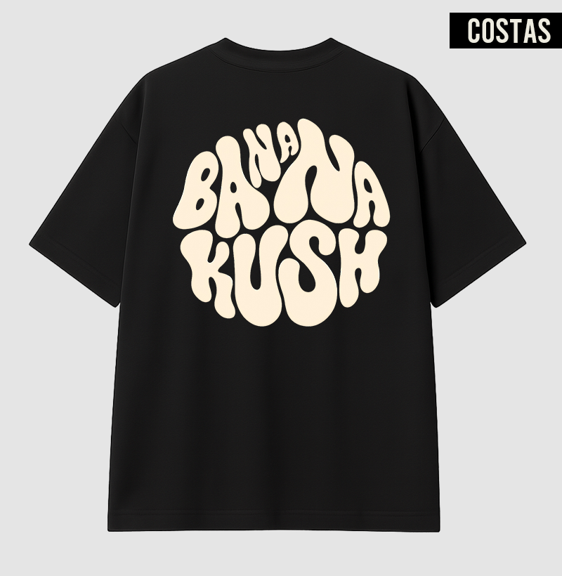 Banana Kush Psicodélico Oversized Costas