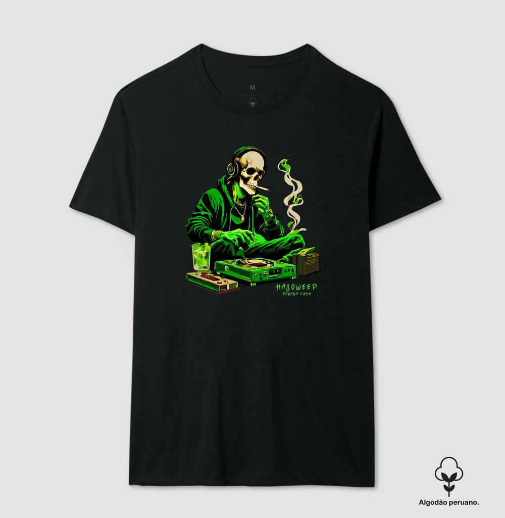Skull Halloweed Algodão Peruano