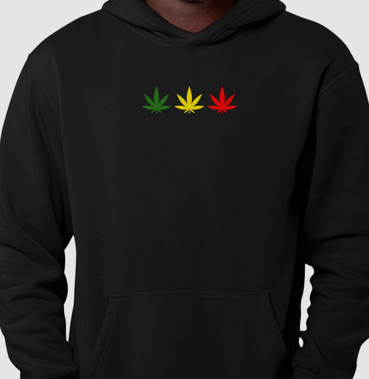 3 Folhas Reggae Moletom com Capuz