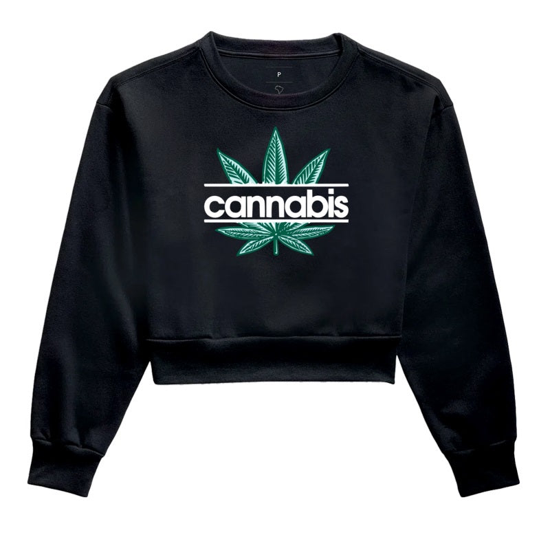 Cannabis Moletom Cropped Premium