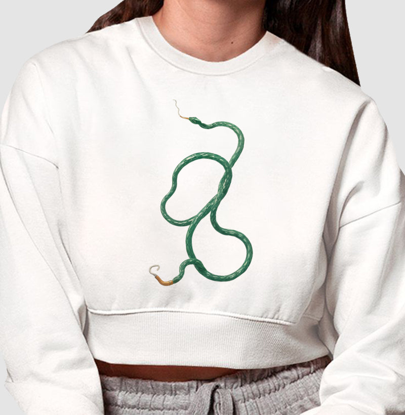 Snake Stoned Moletom Cropped Premium