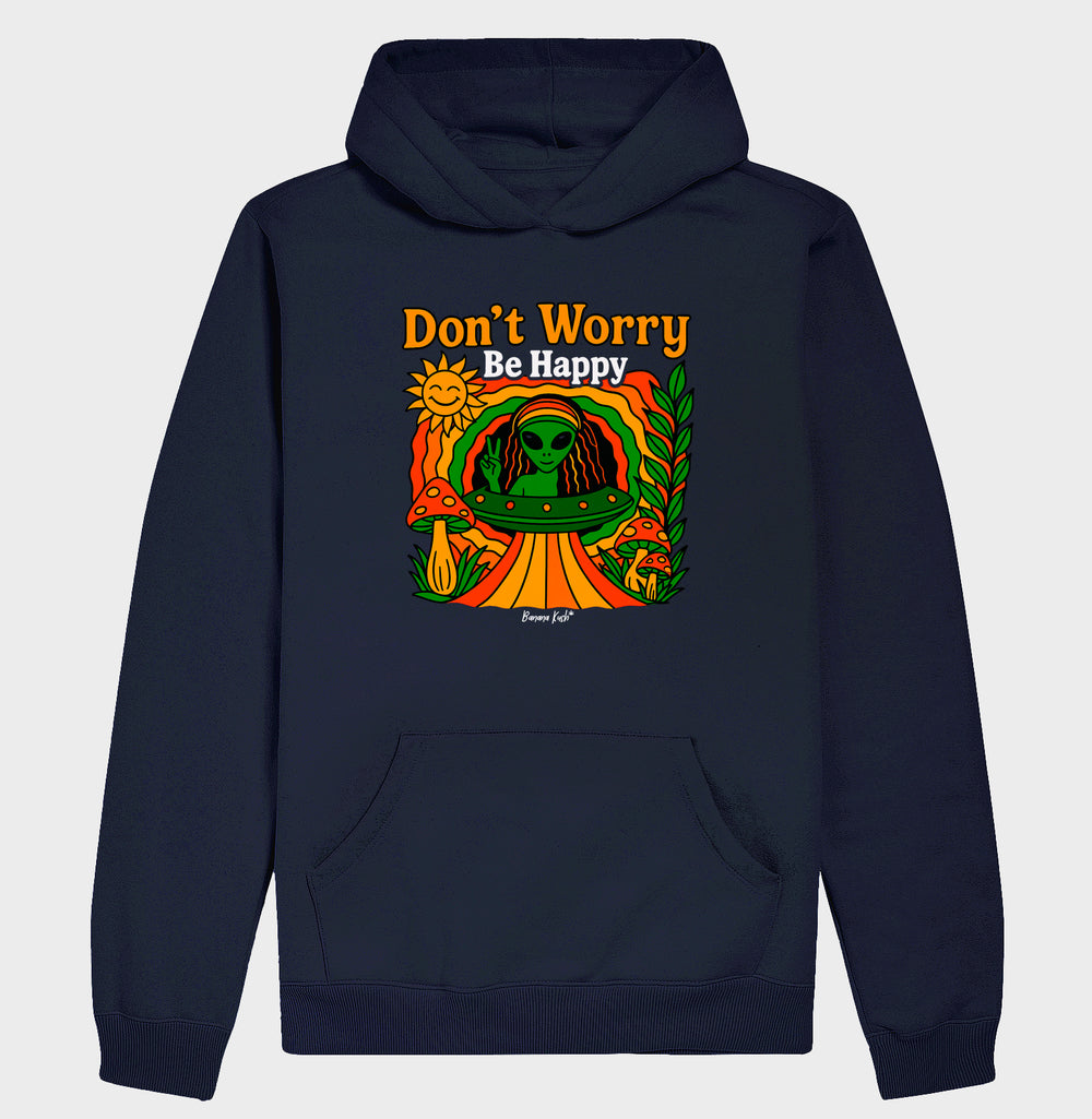 Don't Worry Be HAPPY Moletom Premium com Capuz