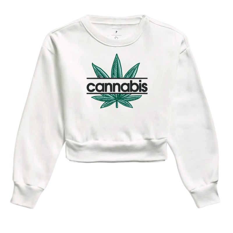 Cannabis Moletom Cropped Premium