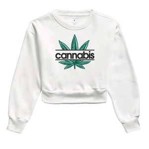 Cannabis Moletom Cropped Premium
