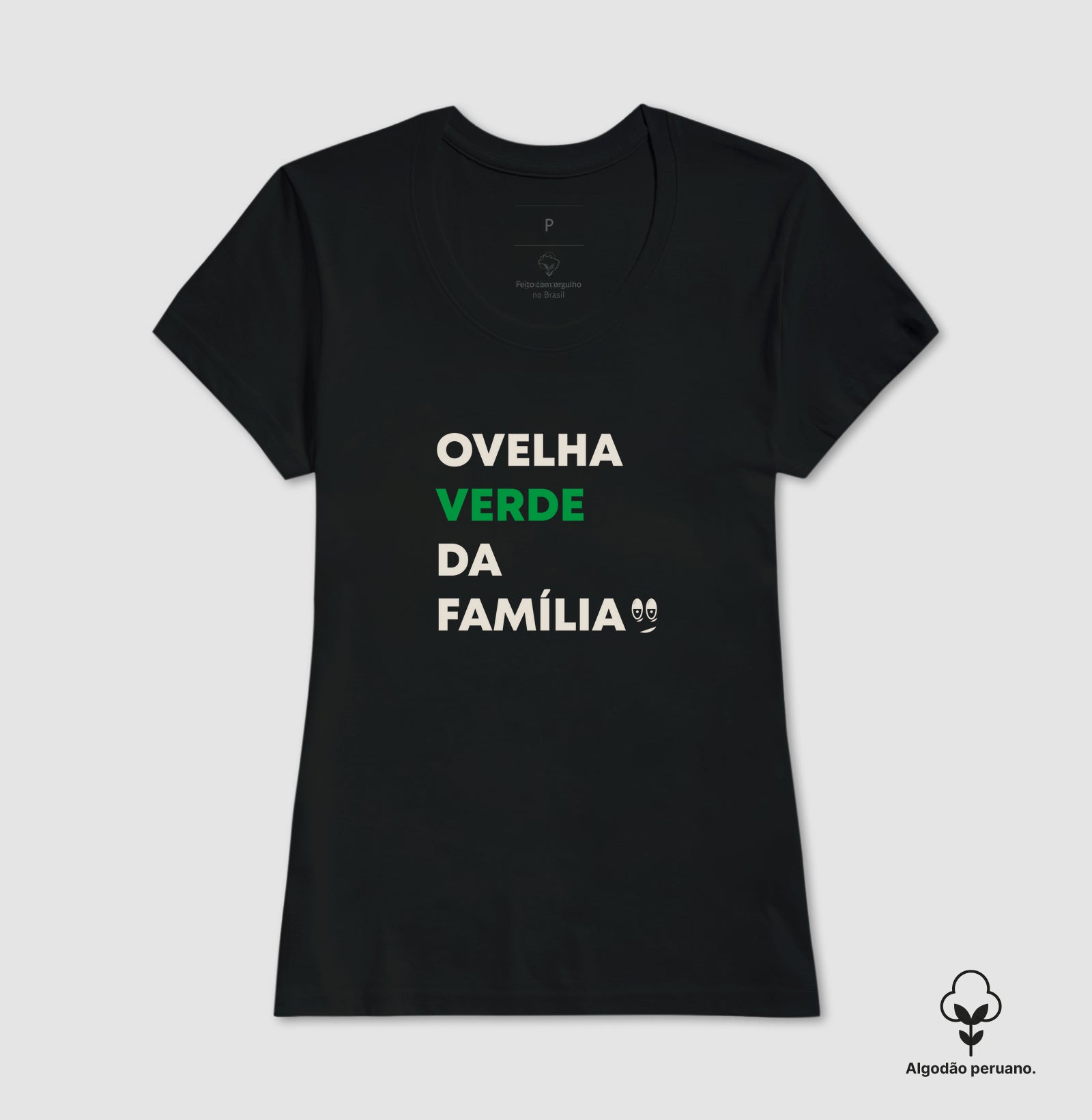 Ovelha verde da família Algodão Peruano