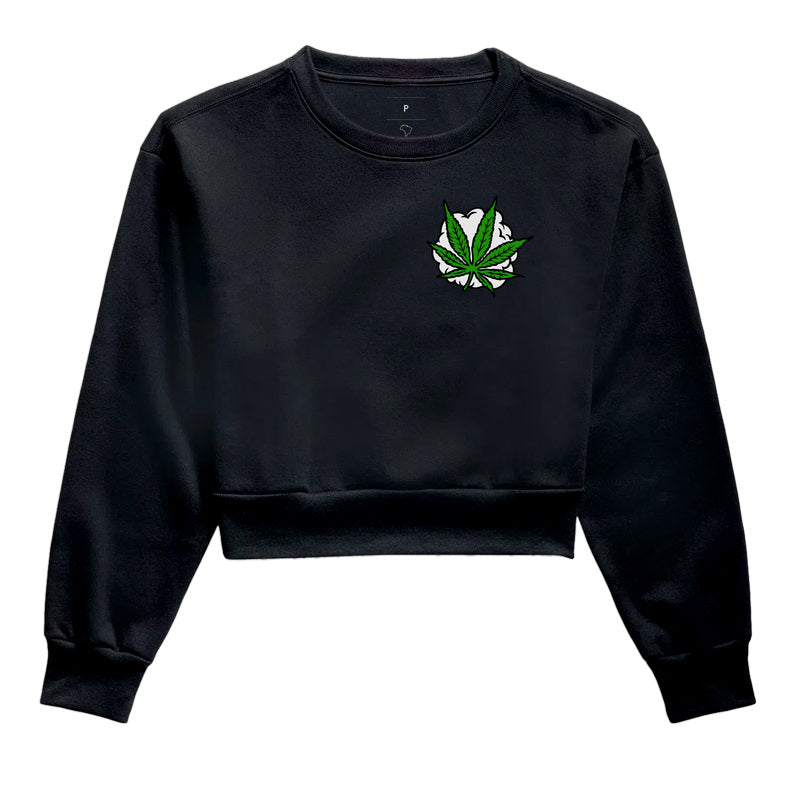 Folha Smoke Moletom Cropped Premium