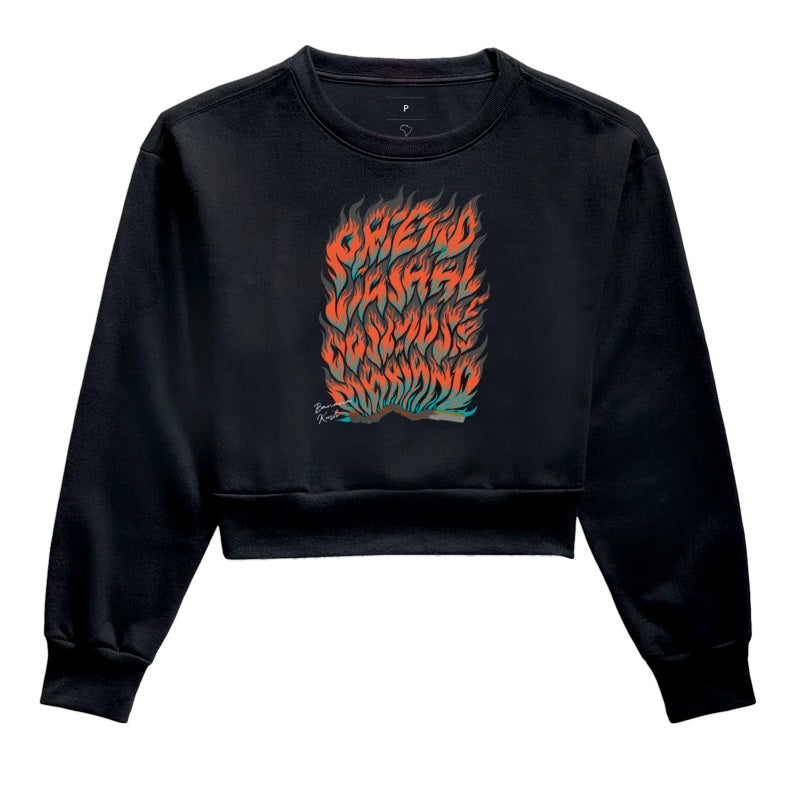 Fire Moletom Cropped Premium