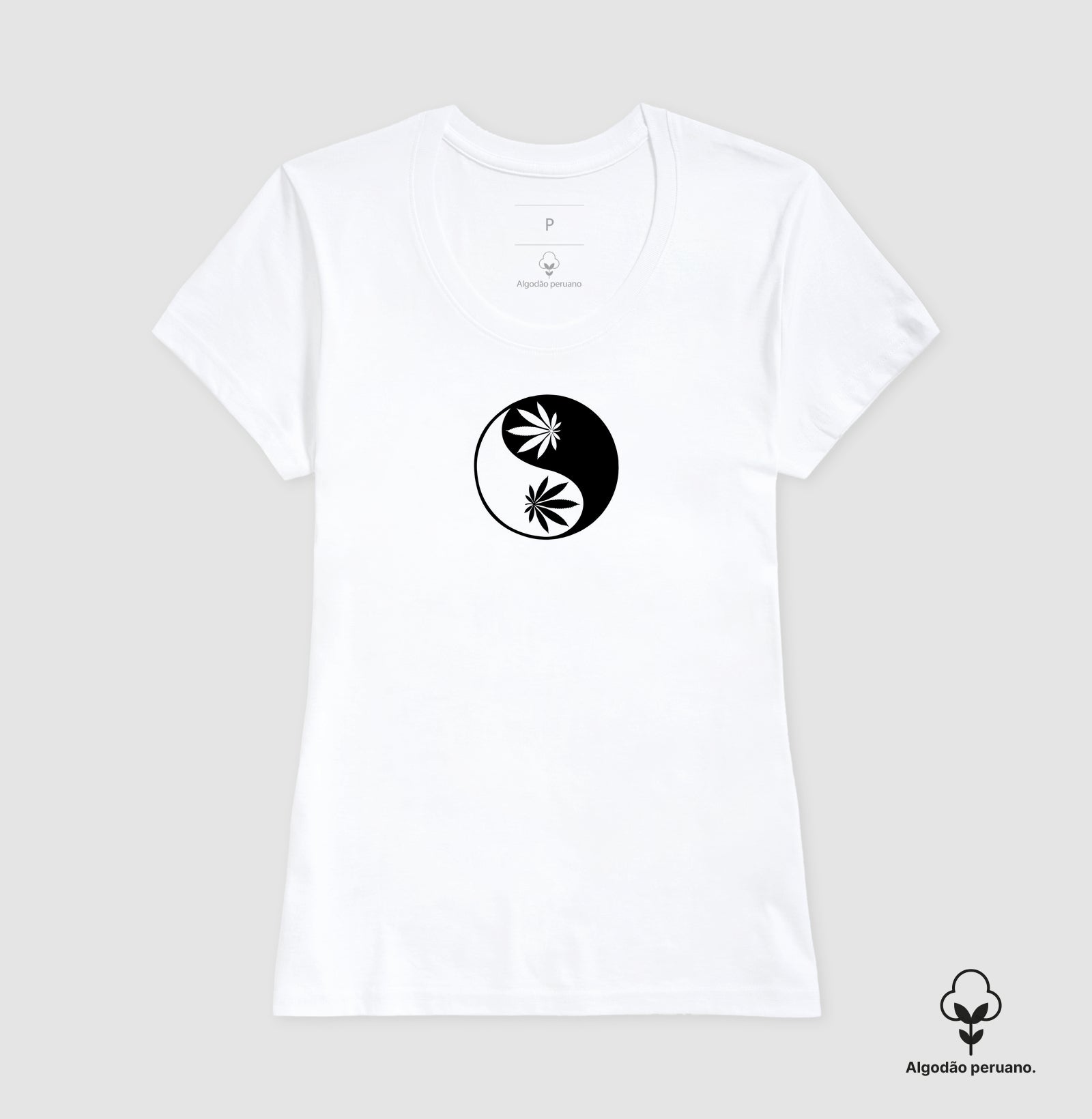 Yin Yang Folha Algodão Peruano