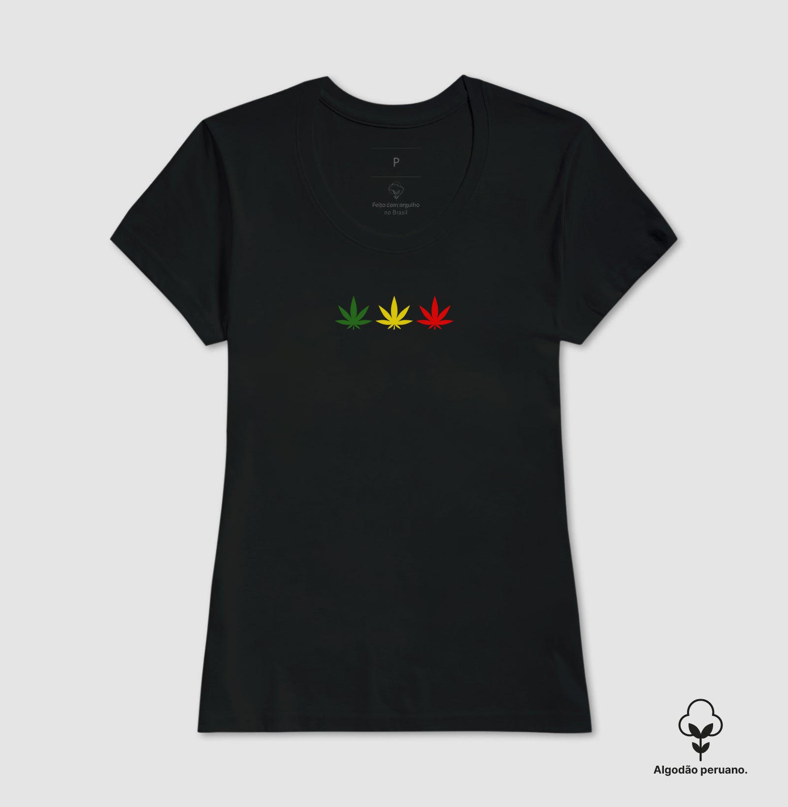 3 Folhas Reggae Algodão Peruano