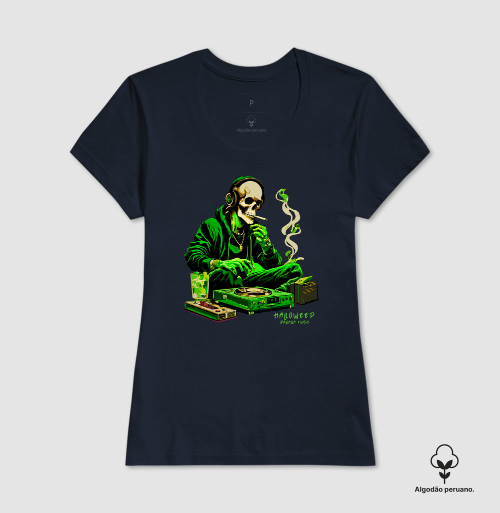 Skull Halloweed Algodão Peruano